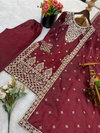 Sr 1700 Pure Gmy Silk With Embroidery Sequence Work Readymade Suits Online Wholesale